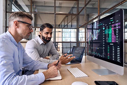 Finance team managing logistics accounting and VAT optimization
